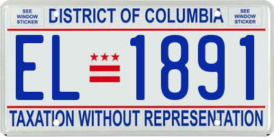 DC license plate EL1891