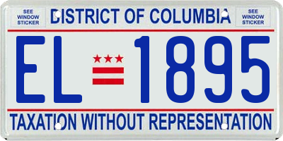 DC license plate EL1895