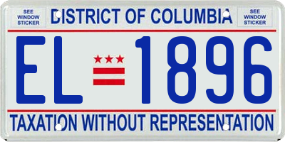 DC license plate EL1896