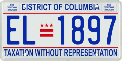 DC license plate EL1897