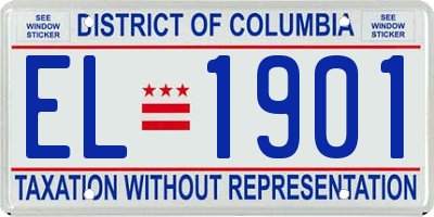 DC license plate EL1901