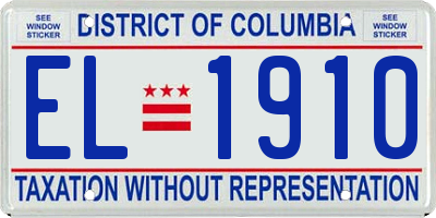 DC license plate EL1910