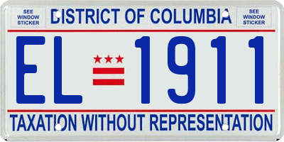 DC license plate EL1911