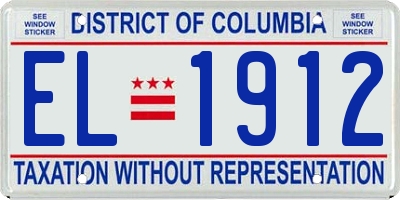 DC license plate EL1912