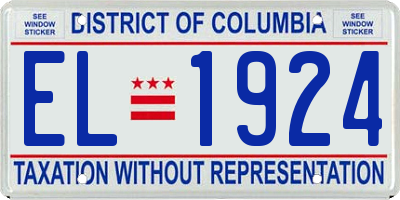 DC license plate EL1924