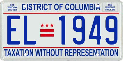 DC license plate EL1949