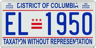 DC license plate EL1950