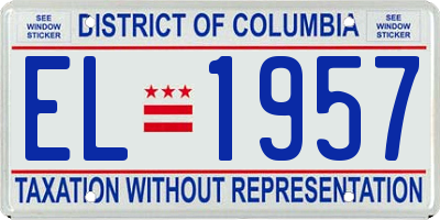 DC license plate EL1957