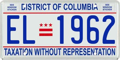 DC license plate EL1962