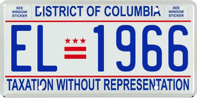 DC license plate EL1966