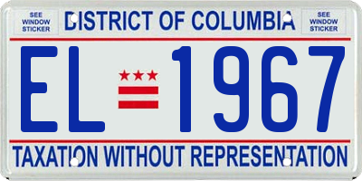 DC license plate EL1967