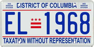 DC license plate EL1968