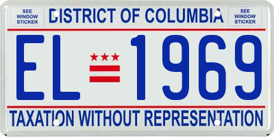 DC license plate EL1969