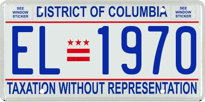 DC license plate EL1970