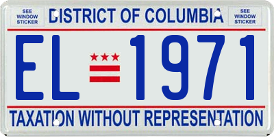 DC license plate EL1971