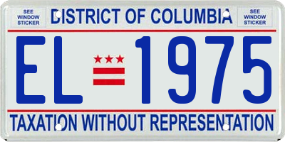 DC license plate EL1975