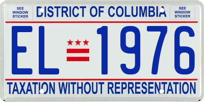 DC license plate EL1976