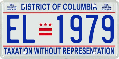 DC license plate EL1979