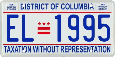 DC license plate EL1995