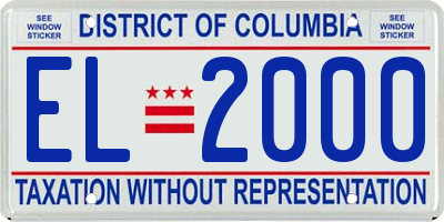 DC license plate EL2000