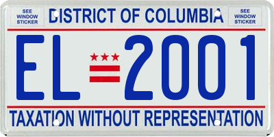 DC license plate EL2001