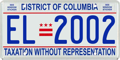 DC license plate EL2002