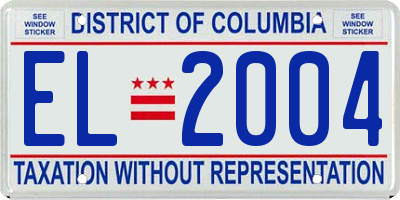 DC license plate EL2004