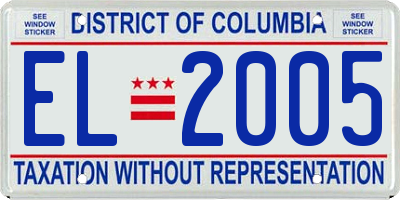 DC license plate EL2005