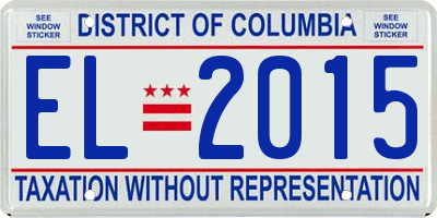 DC license plate EL2015