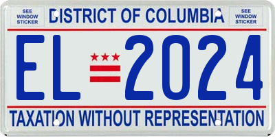 DC license plate EL2024