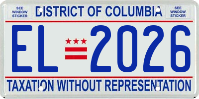 DC license plate EL2026