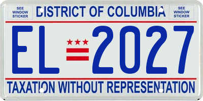 DC license plate EL2027