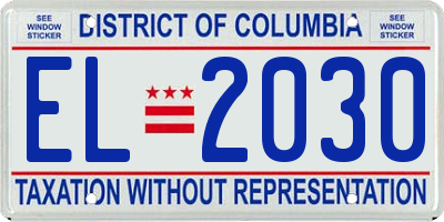 DC license plate EL2030