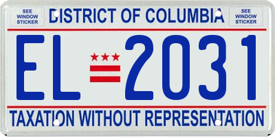 DC license plate EL2031