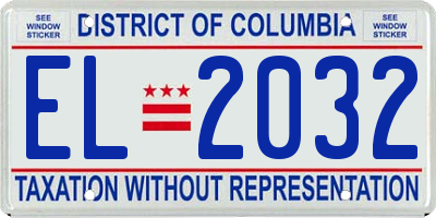 DC license plate EL2032