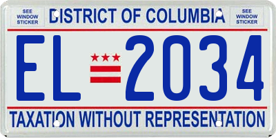 DC license plate EL2034