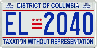 DC license plate EL2040