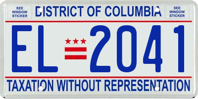 DC license plate EL2041