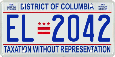 DC license plate EL2042