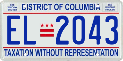 DC license plate EL2043