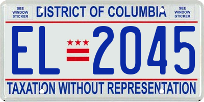 DC license plate EL2045