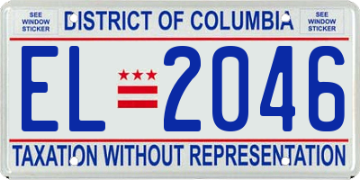 DC license plate EL2046