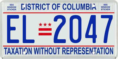 DC license plate EL2047