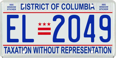 DC license plate EL2049