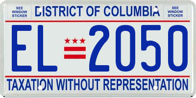 DC license plate EL2050