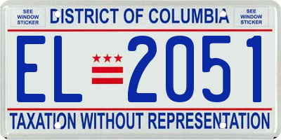 DC license plate EL2051