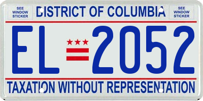 DC license plate EL2052