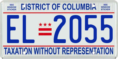 DC license plate EL2055