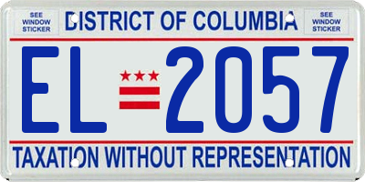 DC license plate EL2057