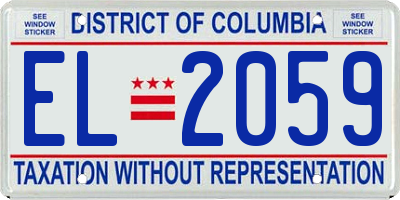 DC license plate EL2059